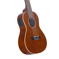 UKULELE SEMI AKUSTIK CONCERTO MANDALIKA BROWN UKV2-23 NS + EQ PREAMP - HOPE ONE