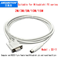 SC-11 Mitsubishi plc programming cable FX/1S/2N/3U download cable 232 Serial data communication cable