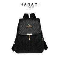 Tas Ransel Remaja Sekolah Kekinian Kulit Fashion Korea Hitam Mirena Backpack Murah TA1133B5 Kerja Wa