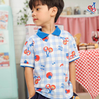 2025 New Mix Me เสื้อโปโล แขนสั้น ลายเชอรี่ ผ้า Single Jersey 100%Cotton เด็กชาย อายุ 1-7 ปี เสื้อผ้