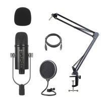 USB computer microphone video voice e-sports game live microphone with bracket condenser microphone