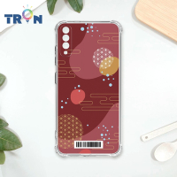 TRON 三星 A70 日系和風圓點流雲系列 四角防摔載具殼 軟殼 手機殼