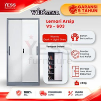 VIP VS -603 Lemari Arsip 2 Pintu Swing Kaca - File Cabinet Besi - Lemari Penyimpanan Besi - Lemari A