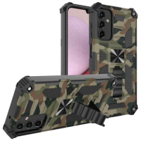 100pcs Camouflage Cases For Samsung A24 S23 A34 A54 A04E A14 S22 A13 A33 A53 A22 A32 A72 4G 5G Phone Stand Case