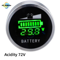 12V to 48V Digital LED Battery Capacity Monitor Volt Meter Gauge for Battery Lead-Acid Gel AGM Golf Club RV