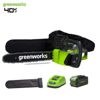 Greenworks 40V ChainSaw Brushless Motor 12M/S with Original 16Inch Chainbar and Oregon Sawchain Protection Bag Garden Tools