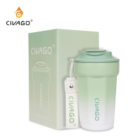 CIVAGO（13oz）กระบอกน้ำสแตนเลสพร้อมฝาปิด เคลือบเซรามิก แก้วสุญญากาศ รักษาความร้อนและเย็น