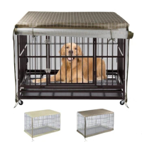 Dog Cage Transparent Anti-layer Cover Pet Cage Cover Mosquito Nets Dog Cage Cover Rainproof Mosquito Windshield Sunscreen