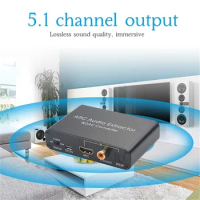 ARC Audio Extractor Adapter 3 5mm Jack HDMI-compatible Digital Optical Analog DAC Converter Splitter for TV