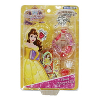 小禮堂 迪士尼 貝兒公主 飾品玩具組 附貼紙 化妝玩具 首飾玩具 扮家家酒 (黃 禮服)