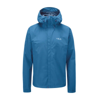 【RAB】Downpour Eco Jacket 輕量防風防水連帽外套 男款 丹寧藍 #QWG82