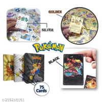CARD POKEMON 55PCS AND 10PCS SILVER BLACK GOLD Vmax GX card game pokemon pikachu