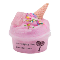 60ml Cotton Candy Cloud Ice Creamcone Slime Swirl Scented-clay Toy Puff Slime Plastic Clay Light Clay Colorful Modeling Polymer