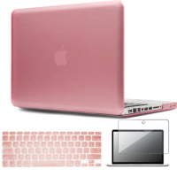Laptop Case for Apple Macbook Air 13/11/MacBook Pro 13/15 Inch Laptop Protector Case+Keyboard Cover + Screen Protector