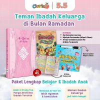 Paket Ramadhan Ceria 3in1 : Al-Quran 8 Blok Warna Custom Nama Ukuran A5 + My Ramadhan Journey + Hija