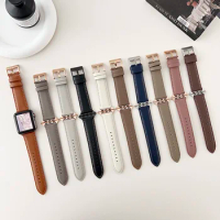 Suitable for Apple Watch S9 and iWatch 7/6/5/se/4/3/2/1 frosted double-sided cowhide strap