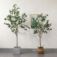 仿真植物北歐風尤加利樹仿生綠植盆栽室內大型落地裝飾盆景擺件樹