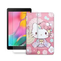Hello Kitty凱蒂貓 三星 Galaxy Tab A 8.0 和服限定款 平板皮套+9H玻璃貼(合購價) T295 T290 T297