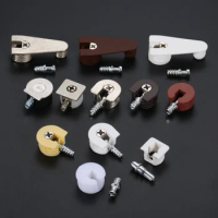 10Pc 3 In 1 Furniture Cupboard Cabinet Shelf Bracket with Screw Bookshelf Support Bracket Cam Connector Hardware Fixing Fittings