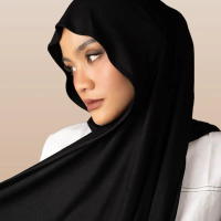 Roona | Pashmina Kaos Rayon Segiempat | Hijab Adem Flowy Gampang Diatur Basic Hijab Muslim Wear