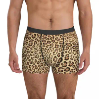 Leopard Pattern Underwear Animal Skin Print Man Boxer Brief Soft Trunk Quality Design Plus Size Panties
