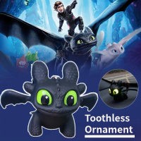 Topeng patung Toothless (Night Fury), hiasan naga kecil yang boleh terbang, mainan naga, mainan mala