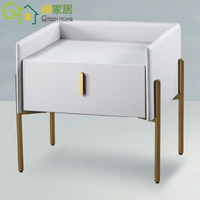 【綠家居】帕尼庫 現代風1.6尺單抽皮革床頭櫃(二色可選)