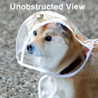 {DLGIFJIE} Pet Raincoat Transparent Dog Raincoat Waterproof and Windproof Pet Clothing Large Dog Pet