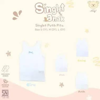 NARY Singlet Bayi & Anak - Singlet Putih Pita 0-6Bulan & 1-3Tahun (1 Pcs) - Lavie Baby House L (3-4t