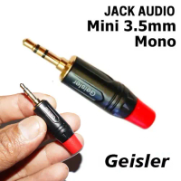 Jack Mini 3.5mm Mono Geisler Gold Plate / Jack Audio Headphone Headset