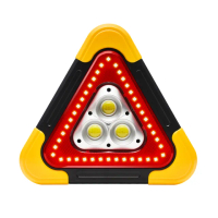 【OMyCar】新一代 加大款 超亮太陽能LED三角警示燈-附USB充電線(緊急照明 車用燈 故障標誌 地震必備)
