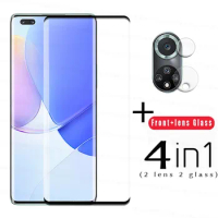 For Huawei Nova 7 8 9 Pro Full Cover Curved Tempered Glass 3D Screen Protector For Huawei P40 P50 Mate 40 Pro Lens Film 9H Glass