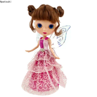 Angel Wing Fashion Princess Dress Doll Clothes For Blythe Doll Gown For Neo Blythe 1/6 Dolls Accessories Outfits For Licca Dolls