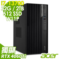 ACER VM8715G 商用工作站(i7-13700/32G/2TB+512G SSD/RTX4060Ti_8G/700W/W11P)