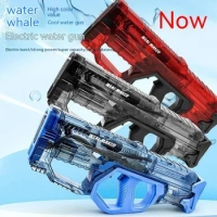 Water Guns New Electric Automatic Repeater Water Gun Toy Children's Water Cannon Large Toy High Pressure Summer Toys Kid Gifts