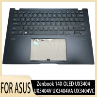 US Palmrest Keyboard Backlight For ASUS Zenbook 14X OLED UX3404 UX3404V UX3404VA UX3404VC Upper Case C Cover Backlit