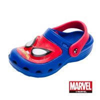 【Marvel 漫威】童鞋 蜘蛛人 輕量電燈洞洞鞋/透氣 防水 好穿脫 MIT正版 紅藍(MNKG35402)