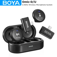 BOYA Omic D/U Wireless Lavalier Lapel Microphone for iPhone iPad Android Smartphone Youtube Live Broadcast Recording Phone Mic