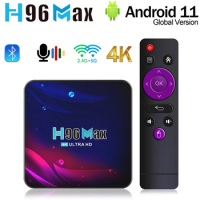 H96 max Android 11 TVBOX Smart TV Box RK3318 4GB 32GB 64GB 2.4G&amp;5G Wifi BT Google Voice Assistant Set Top Box