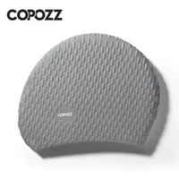 內地直送 - 泳帽女長髮泡泡防滑游泳帽成人大號時尚防水護耳矽膠不勒頭