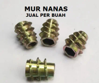Perbuah Mur Tanam m8 x 25 mm Penyambung Baut Dalam Kayu Knockdown Nut