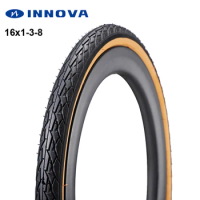 INNOVA 16Inch 16x1-3/8 37-349 folding bicycle tire MTB mountain road bike tires city commuter tyre with inner tube yellow side
