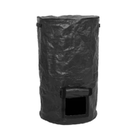 Collapsible Garden Yard Compost Bag with Lid Fertilizer Waste Sacks Composter 15 Gallon Ferment Manure Waste Collector