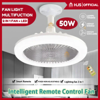 [HJS] Lampu kipas Angin AC 50 Watt lampu Plafon Remote control LED lampu Kipas Lampu Remote 2in1