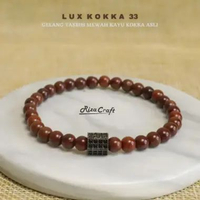 Gelang Tasbih Kayu Kokka Kaukah Kecil ASLI Pria Wanita Arab Turki Mekah 33 Butir