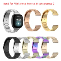 Metal Band Belt Strap for Fitbit versa 4/versa 3/ Fitbit sense/sense 2 Watch Strap Sport Watch Band Correa Bracelet