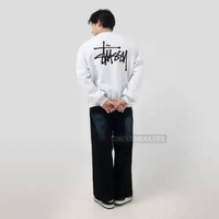 STUSSY BASIC STUSSY ASH HEATHER CREWNECK M