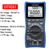 HIOKI DT4261 Digital Multimeter Multimeter High Precision Measures Voltage Resistance Current Capacitance and Diodes