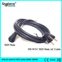 EU AC Power Cable 5 meters with EU Socket Type Copper Wire Fit for WVC 600/700W/1600W/2800W Micro on gird solar Inverter
