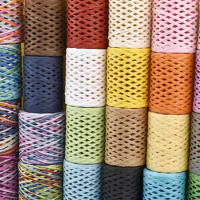 100m Natural Raffia Straw Yarn Hand-Knitted Crocheting Rafia Straw Paper Yarn For DIY Handmade Summer Straw Sunhat Beach Bag
